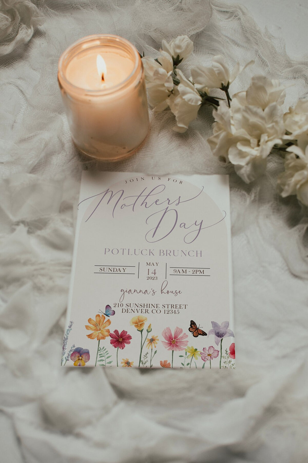 Mothers Day Brunch Invitation - Mothers Day Potluck Invitation - Mothers Day Floral Invitation - Editable Mothers Day Invitation - Digital