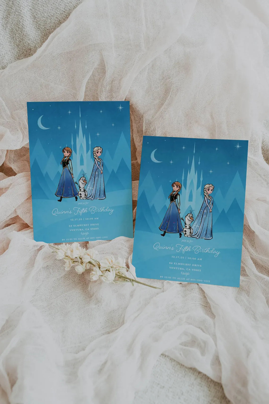 Frozen Birthday Invitation - Ice Princess Birthday Invitation - Frozen Princess Birthday Invitation - Blue Princess Birthday Invitation