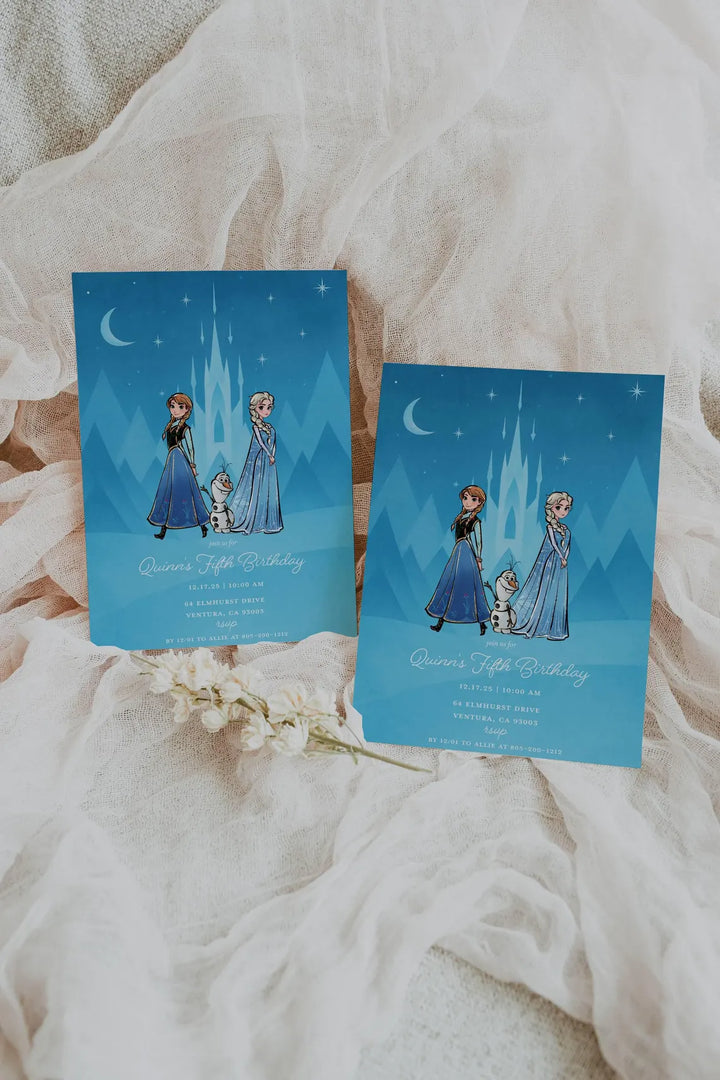 Frozen Birthday Invitation - Ice Princess Birthday Invitation - Frozen Princess Birthday Invitation - Blue Princess Birthday Invitation