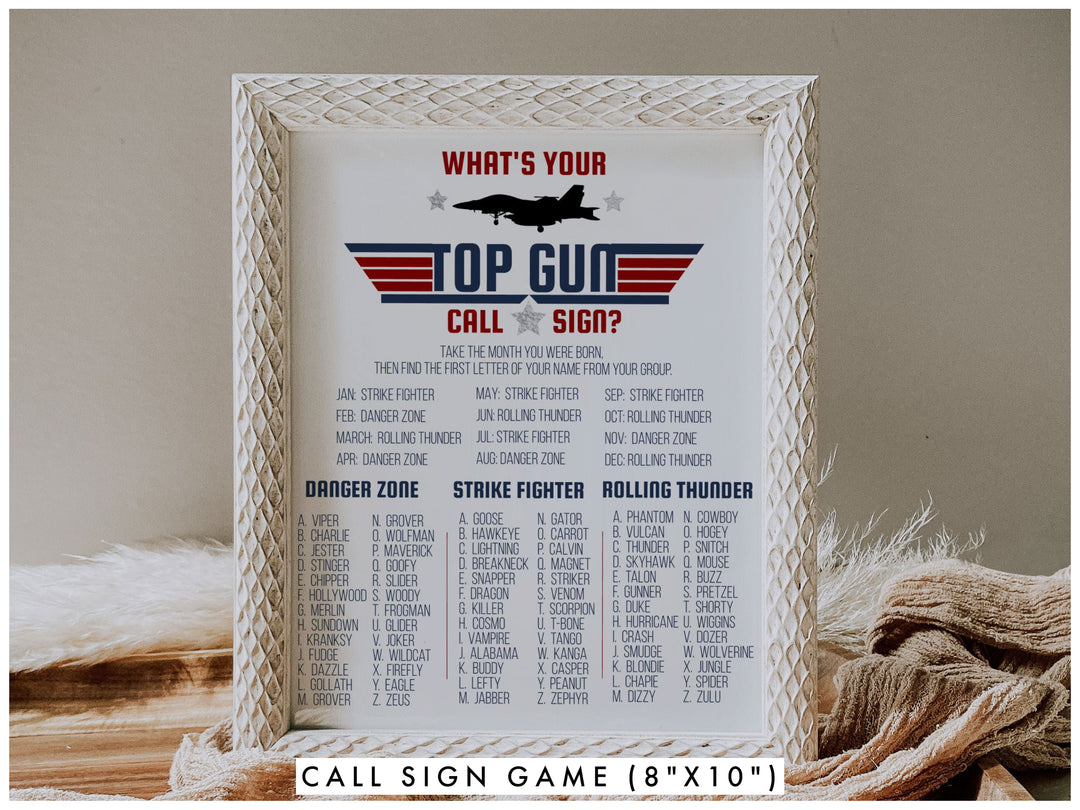 Fighter Pilot Invitation - Top Gun Birthday Invitation Bundle - Top Gun Birthday Games - Fighter Jet Birthday Sign - Boys Airplane Invite