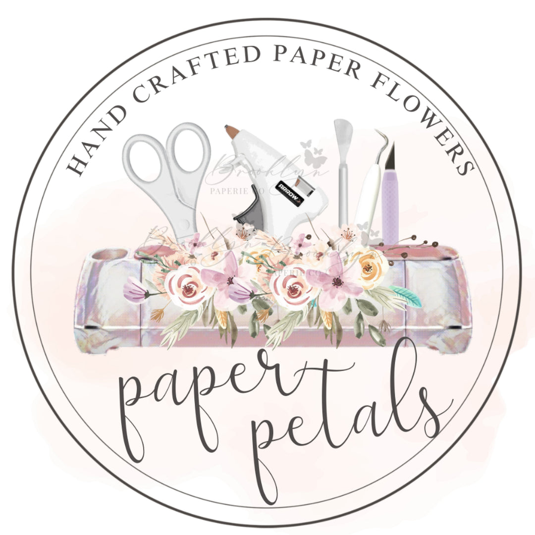 Paper Flower Designer Logo - Crafty Business Logo - Home Crafter Premade Logo Design - Art and Craft Business Logo - Cardstock Flower Logo