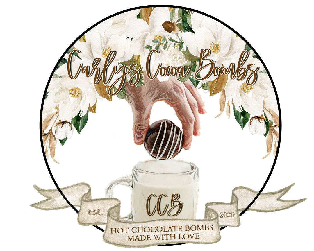 Hot Chocolate Bomb Business Logo - Hot Chocolate Bomb Creator Logo - Hot Cocoa Bomb Baker Logo - Hot Chocolate Logo - Home Bakery Logo Corjl
