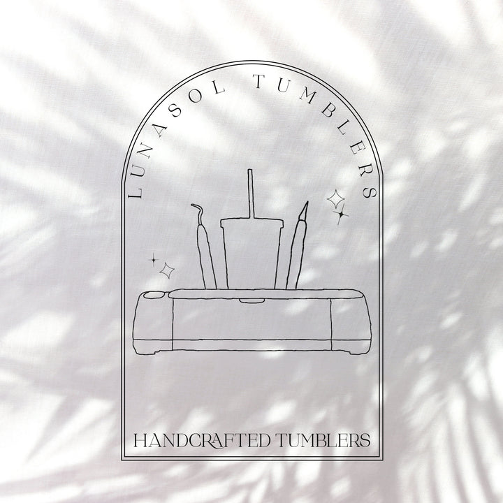 Line Art Tumbler Logo - Minimalist Personalized Tumbler Logo - Simple Cricut Crafter Logo - Vinyl Crafter Line Art Logo - Hand Drawn Logo