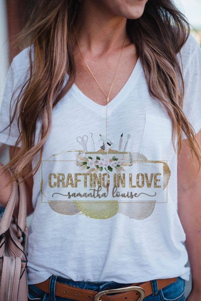 Crafter Logo - Cutting Machine Business Logo - Craft Business Logo - Crafty Business Girl Logo - Boho Craft Logo - Tumbler Business Logo